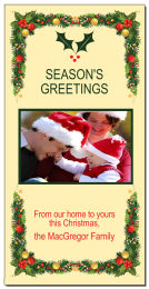 Christmas Mistletoe Holly Borders Cards with photo 4